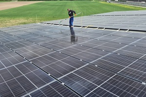 PV Anlagen Reinigung Betriebsanlage mit Lanzen