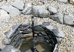 Teichreinigung Naturteich Teich reinigen Schwamm absaugen entfernen entsorgen Wasserpumpe Faulschlamm Folie abdichten Allessauber