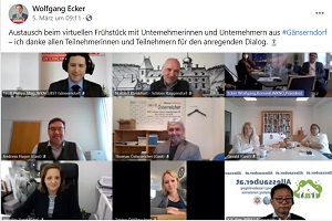 Unternehmerfrüstück mit Wirtschaftskammer Niederösterreich Wolfgang Ecker Allessauber